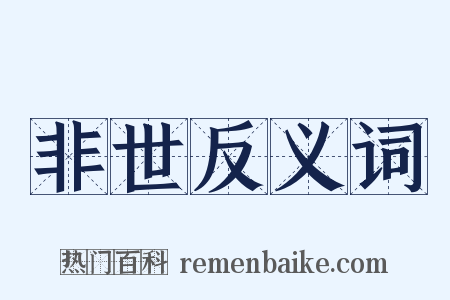 非世反义词是什么意思的图片